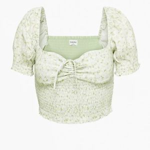 COPY - Smocked puff-sleeve Blouse